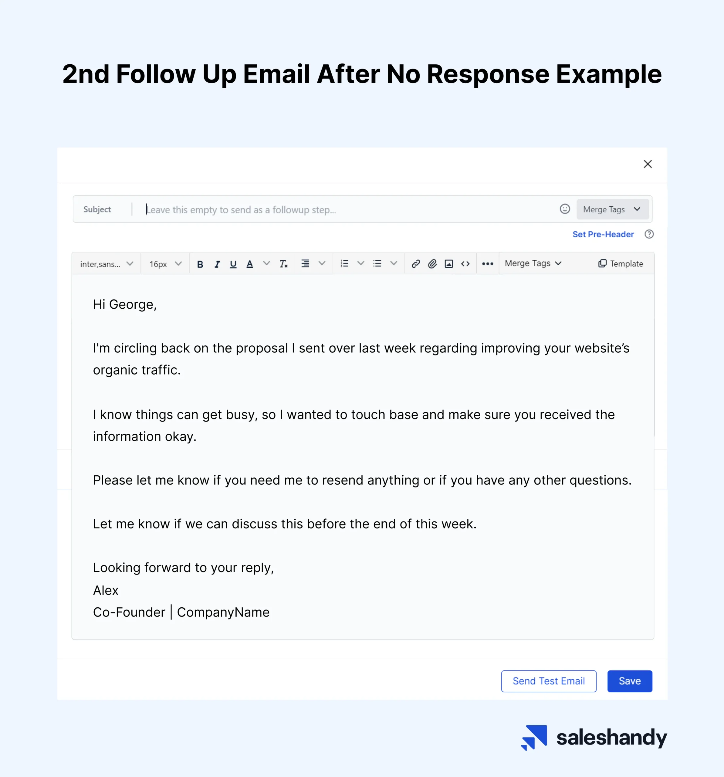 Follow Up Email When No Response