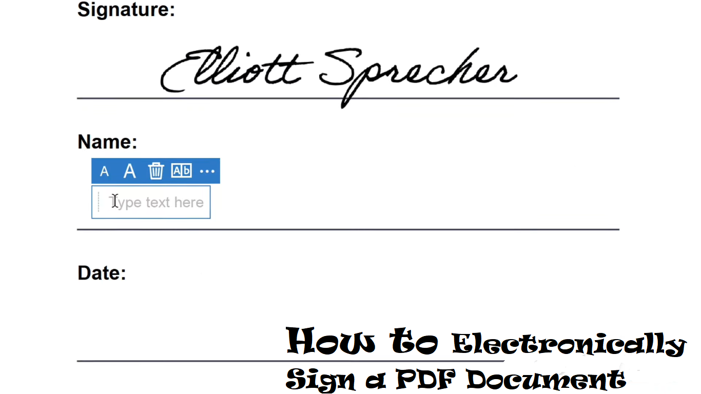 How to Electronically Sign a PDF Document